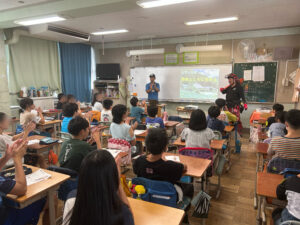 森林ESD(社長の母校、山宮小学校で)